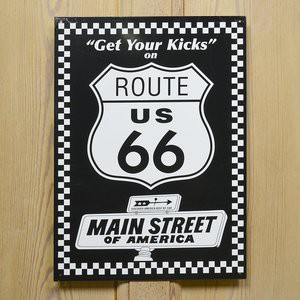 ブリキ看板 ルート66 GET YOUR KICKS 44cm×31.8cm[ah9449319a]