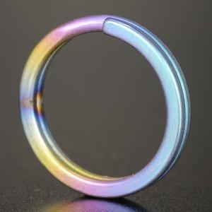 二重リング平角チタンレインボーハンドクラフト材