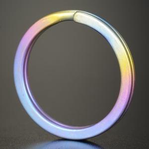 二重リング平角チタンレインボーハンドクラフト材