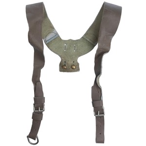 イタリア軍放出品ショルダーストラップV字バックパック用レザー製