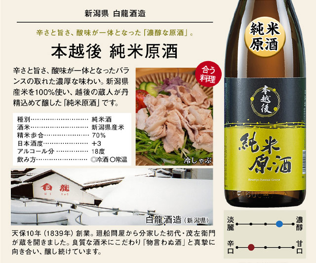 本越後純米原酒