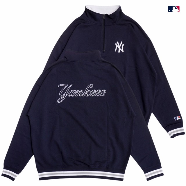 MLB ニューヨークヤンキース スウェット ハーフジップ NY ロゴ NEW 