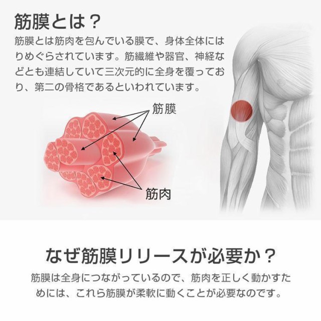 筋膜リリース ガン 電動 軽量 マッサージ器 健康グッズ 小型 肩こり