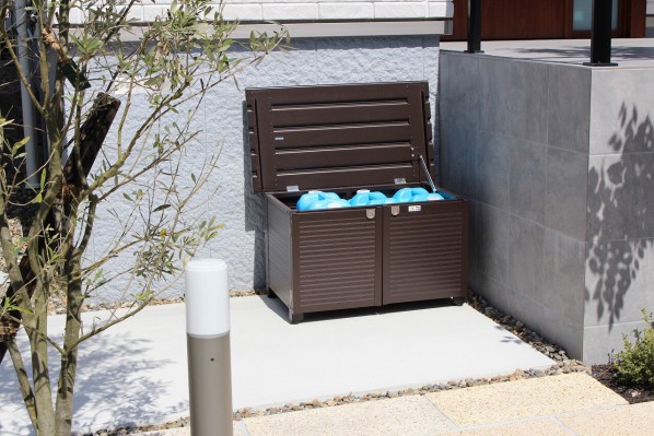 メーカー直送】140cmタイプ《 ベンチストッカー 》192L アルミ製 物置