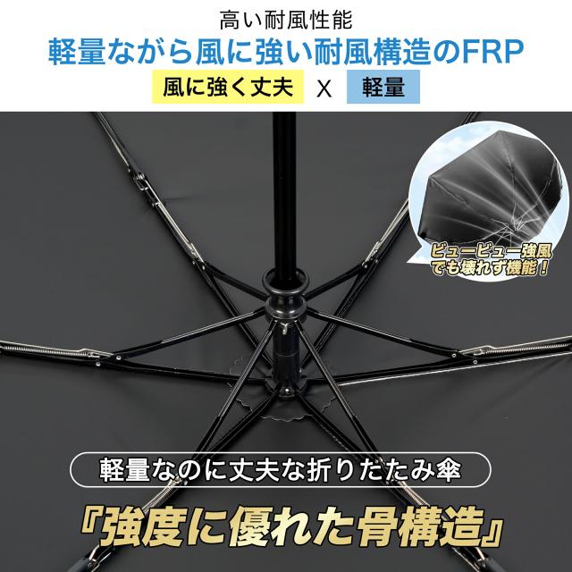 丸型ハンドル ワンタッチ自動開閉 折りたたみ傘