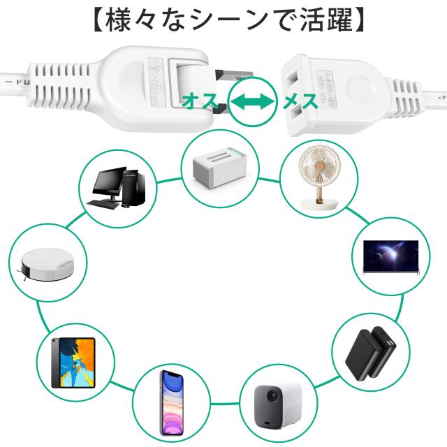 ACアダプタ用電源延長コード