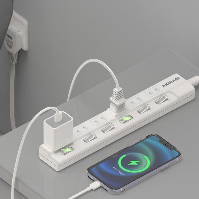 電源タップ 個別スイッチ 雷ガード