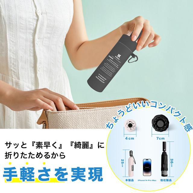 新登場!日傘 折りたたみ 超軽量 5色 無地 ワンタッチ 自動開閉 UVカット 傘 雨傘 コンパクト 携帯便利 6骨 軽量 完全遮光 遮熱 紫外線遮断 紫外線対策