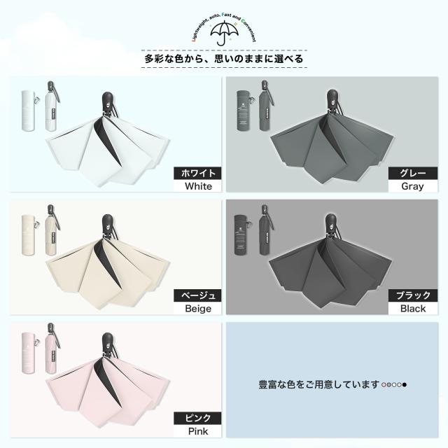 新登場!日傘 折りたたみ 超軽量 5色 無地 ワンタッチ 自動開閉 UVカット 傘 雨傘 コンパクト 携帯便利 6骨 軽量 完全遮光 遮熱 紫外線遮断 紫外線対策