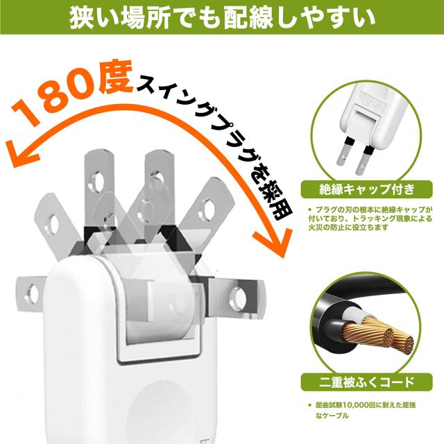 コンセントタップ 延長コード 1m 2m 3m 5m短い 電源コード 安全ガード ほこりシャッター 電源タップ 3個口 OAタップ ベビーガード 延長コンセント たこあしコンセント テーブルタップ oa タコ足配線 蛸足 隙間 スイングプラグ 1500w
