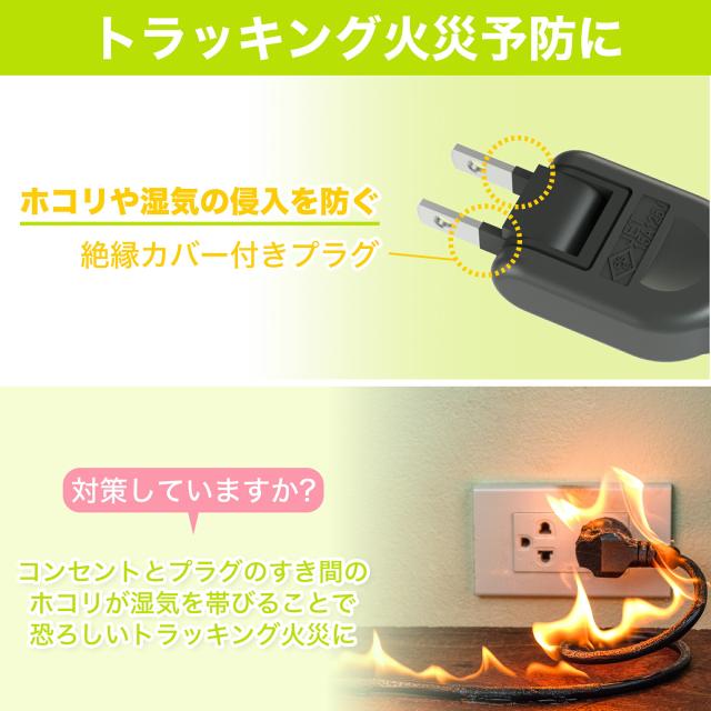ACアダプタ専用【2分岐タイプ】電源延長コード ホワイト ブラック 二重被覆 絶縁キャップ付きスイングプラグ 全長約0.4m 家庭用 オフィス用 電気機器用 安全設計 分配コード 耐トラッキング 絶縁キャップ 電源増設 ちょっとコード ソフト 短い