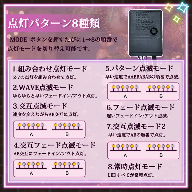 ストリングライト・10m・ホワイト|楽天luluone原画像|【コントローラ付】 イルミネーション LED 10m 100球 イルミネーションライト ツリー ライト 100灯 室内 ストリングライト ストレート 自宅 家 AC電源