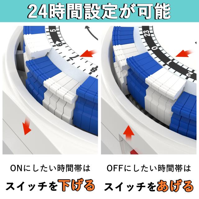 タイマー コンセント 屋外用 防雨 12時間 キャップ付