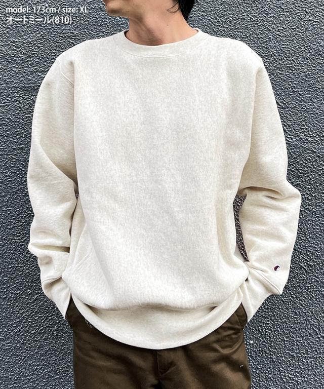 新作 Champion チャンピオン リバースウィーブ クルーネック スウェットシャツ C3-Y032 スウェット メンズ 無地 大きいサイズ ブランド 冬 トップス トレーナー 裏起毛 暖かい 厚手 11.5oz