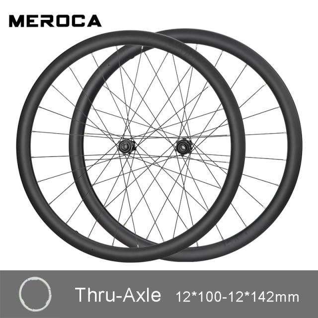 MEROCA カーボンホイール ロードバイク 700C 完組 前後セット ディスク