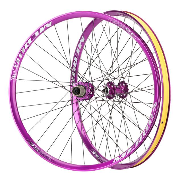 MEROCA クイックリリース 26/27.5インチ AM XC DJ MTBホイールセット 7/8/9/10/11S マウンテンバイクホイール 完組 マルチカラー 自転車ホイール mrc24