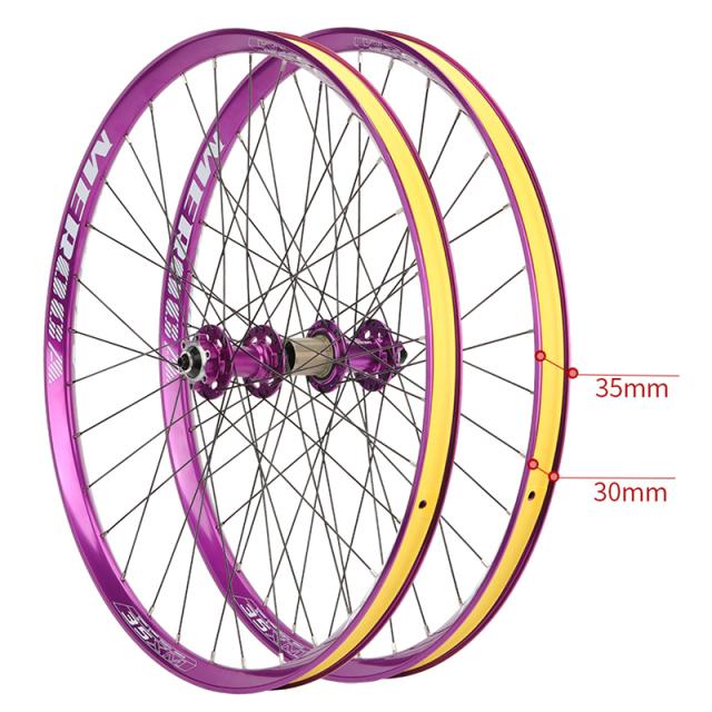 MEROCA クイックリリース 26/27.5インチ AM XC DJ MTBホイールセット 7/8/9/10/11S マウンテンバイクホイール 完組 マルチカラー 自転車ホイール mrc24