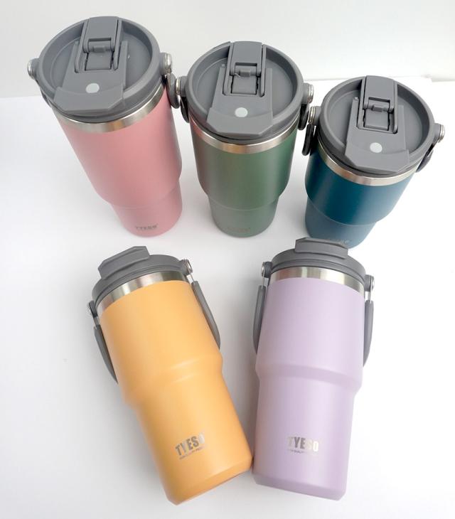 タンブラー水筒(蓋付き)