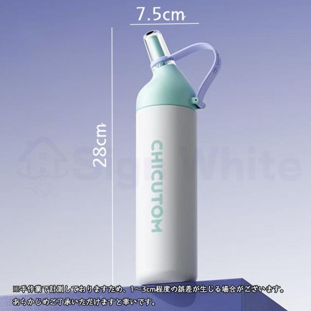  ストロー付き持ち運びこぼれない水筒の商品画像1