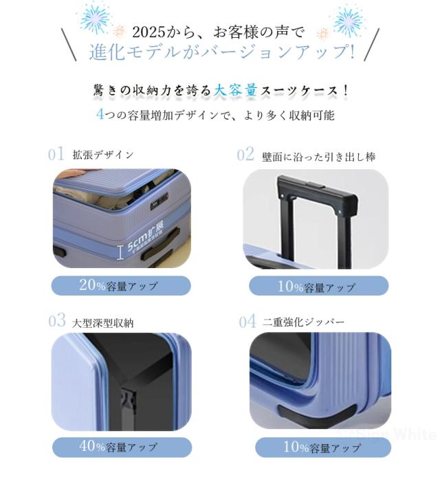 スーツケース(フロントオープン・ドリンクホルダー付き)の詳細画像1