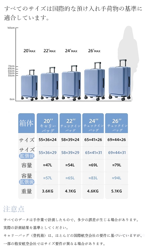 スーツケース(フロントオープン・ドリンクホルダー付き)の詳細画像15
