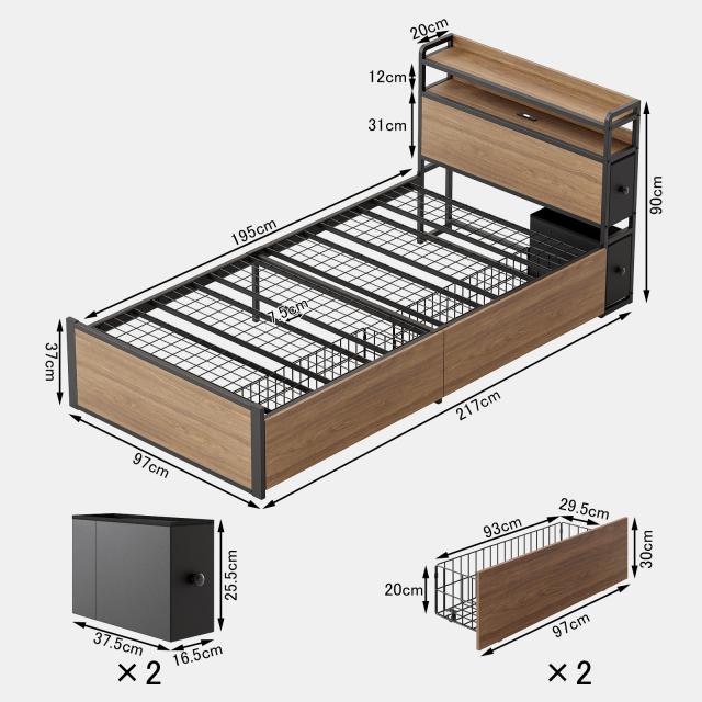 ベッドフレーム 折り畳み ベットフレームセミダブルサイズ コンパクトベッド シングルベッドフレーム ベッドマットレス付き ベッド キングサイズ パイプ ベッド