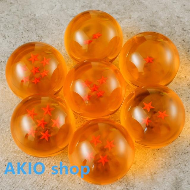 ドラゴンボール風クリアイエロー 赤い星 スーパーボール 7個