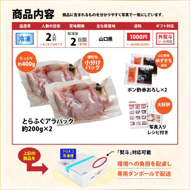 アラ400g商品内容