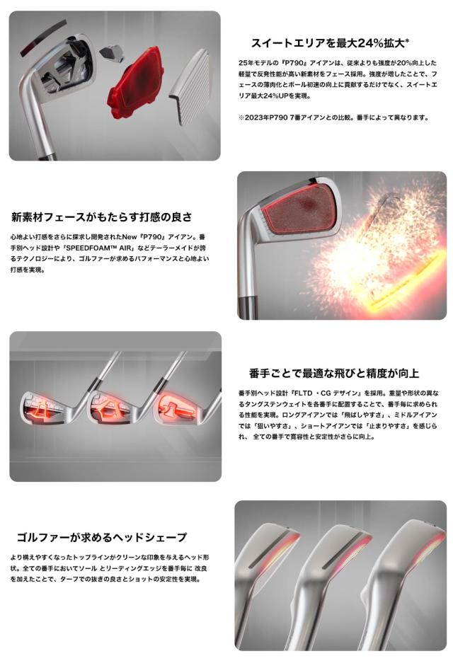 テーラーメイド New P790 アイアン 単品(4I,5I) メンズ 右用 N.S.PRO MODUS3 TOUR 105 スチールシャフト 2025年モデル 日本正規品 TaylorMade ゴルフクラブ