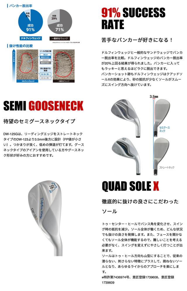 キャスコ DOLPHIN WEDGE DW-125G ウェッジ クロムメッキ メンズ 右用 セミグースネック N.S.PRO 950 GH スチール KASCO ゴルフクラブ 2025年モデル 日本正規品