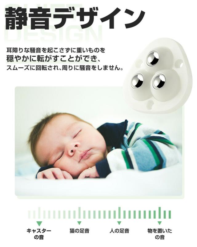 粘着テープ式ボールキャスター