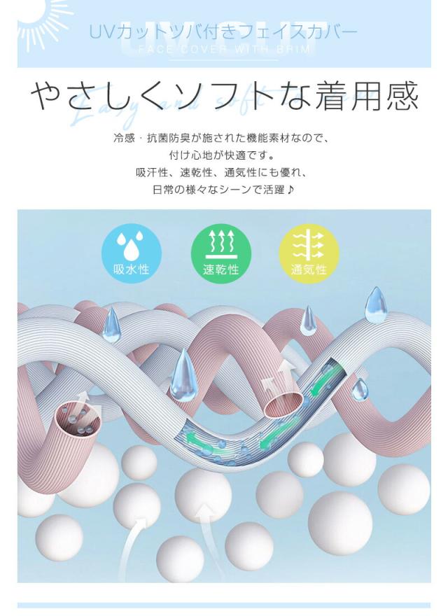 ツバ付きフェイスカバー