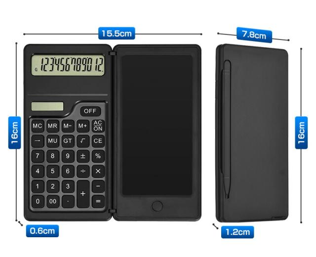 電卓付き電子メモパッド