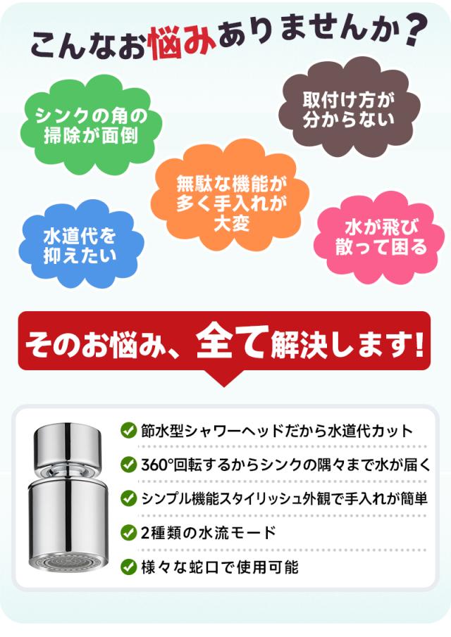 蛇口シャワーヘッド