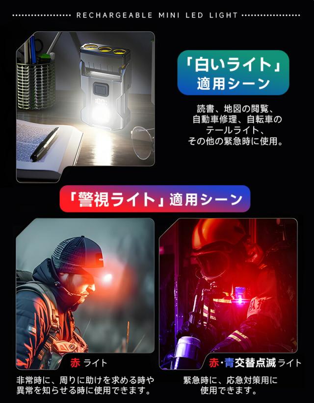 Type-c充電式ミニLEDライト