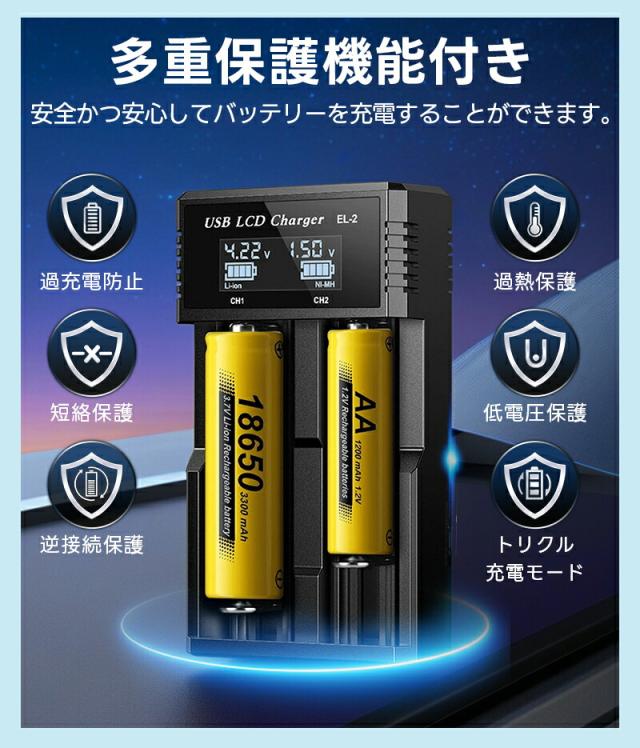 Li-ion/NI-MH電池充電器