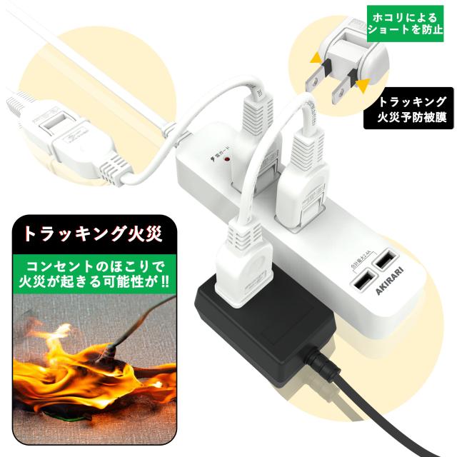 電源コード 30cm 電源タップ 0.3m 電源ケーブル 電源プラグ 電源タップ 1個口 15A 1500W ホワイト ACアダプタ用電源延長コード スイングプラグ 短い 電源増設