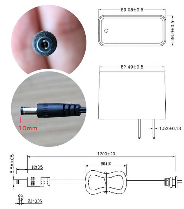 4.2V バッテリー充電器 バッテリーチャージャー 充電式投光器 出力500mA AC充電器 AC100V〜240Vに対応 PSE認証済み ACアダプター 代替電源