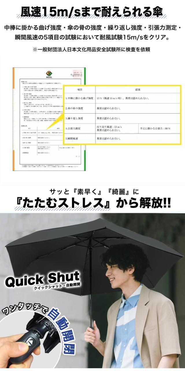折りたたみ傘 メンズ 大きめ 自動開閉 完全遮光 晴雨兼用 UVカット100% 遮熱 耐風 高撥水 ワンタッチ 男性 通勤 通学 旅行 ギフト カラー:丸柄