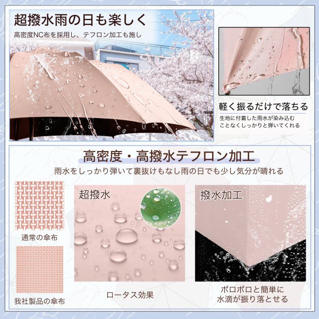 日傘 折りたたみ 完全遮光 JIS認証済 遮熱 傘 超軽量 折り畳み傘 6本骨 uvカット 紫外線対策 日焼け対策 メンズ レディース ワンプッシュ 軽量 おりたたみ傘 カラー:花柄×ブルー