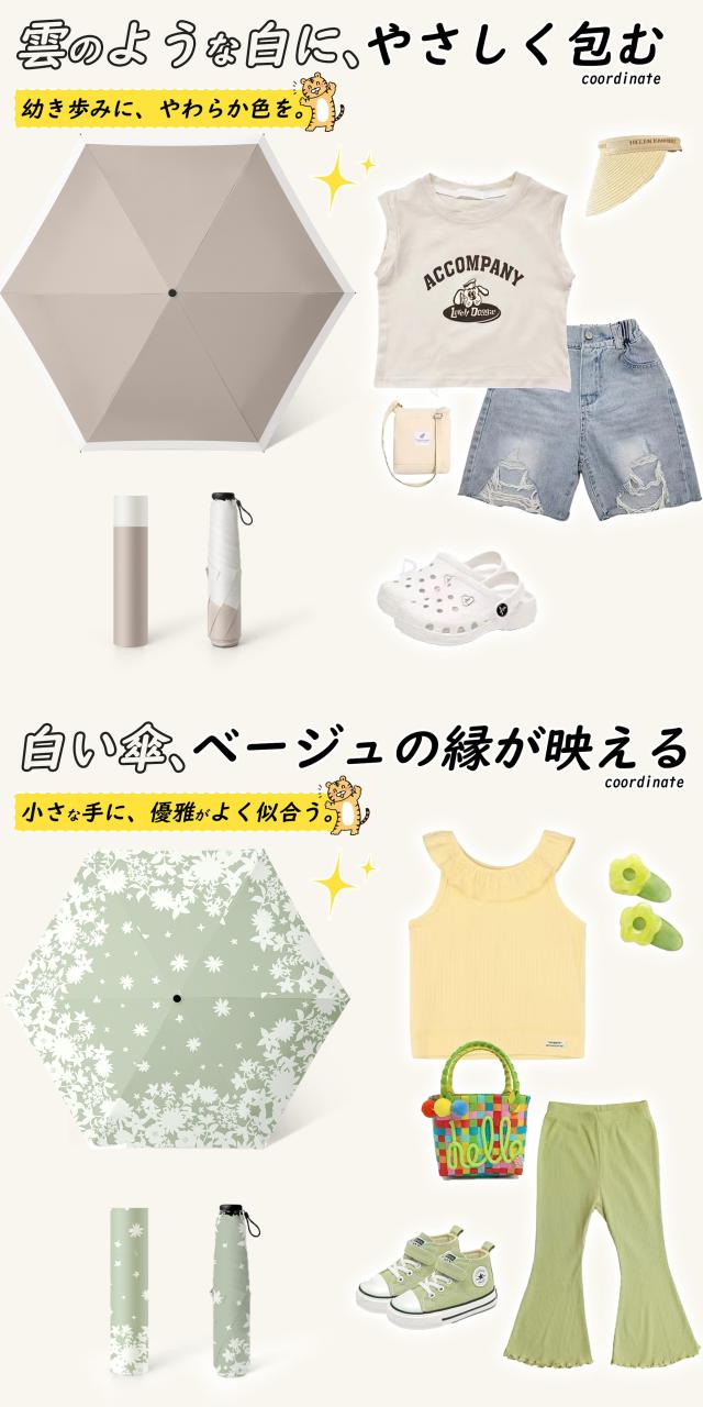 キッズ 日傘 折りたたみ 子供用 完全遮光 UVカット100% 超軽量 小学生 通学 通園 男の子 女の子 晴雨兼用 遮熱 コンパクト カラー:花柄×カラー