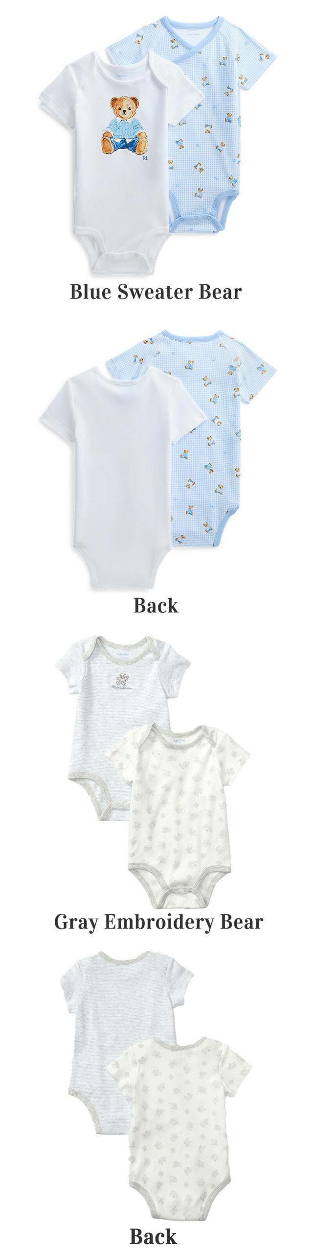 ポロベア ロンパースセット POLO RALPH LAUREN KIDS Polo Bear ベビーウェア 3枚組 | ホワイト