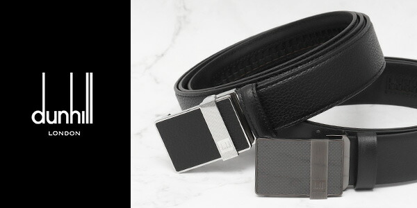 ダンヒル ベルト DU21F4A10CH dunhill メンズ 男性 ブランド イタリア製 革 レザー 本革 オートロック ブラック 黒 3.5cm 35mm ギフト プレゼント クリスマス 成人式