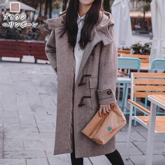 Burberrys ダッフルコート ヘリンボーン 表記M 大きめ