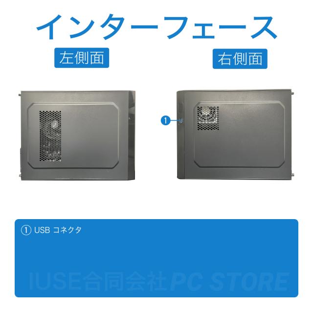 パソコンインターフェース左側面と右側面
