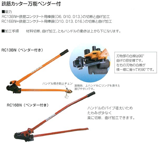 中古】HIT RC13-BN 鉄筋カットベンダー 鉄筋の切断、曲げ加工