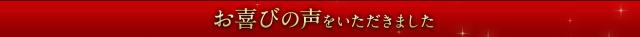 お客様の声をいただきました