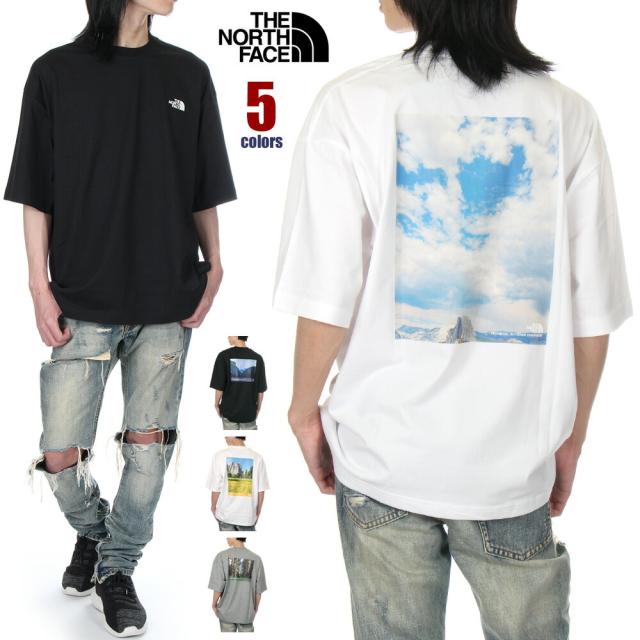 ノースフェイス Tシャツ メンズ レディース THE NORTH FACE ザ・ノース・フェイス ヨセミテ シーナリー バックプリント 半袖Tシャツ 2025 新作 大きいサイズ ゆったり アウトドア ブランド ファッション S M L XL 黒 白 グレー NT32436