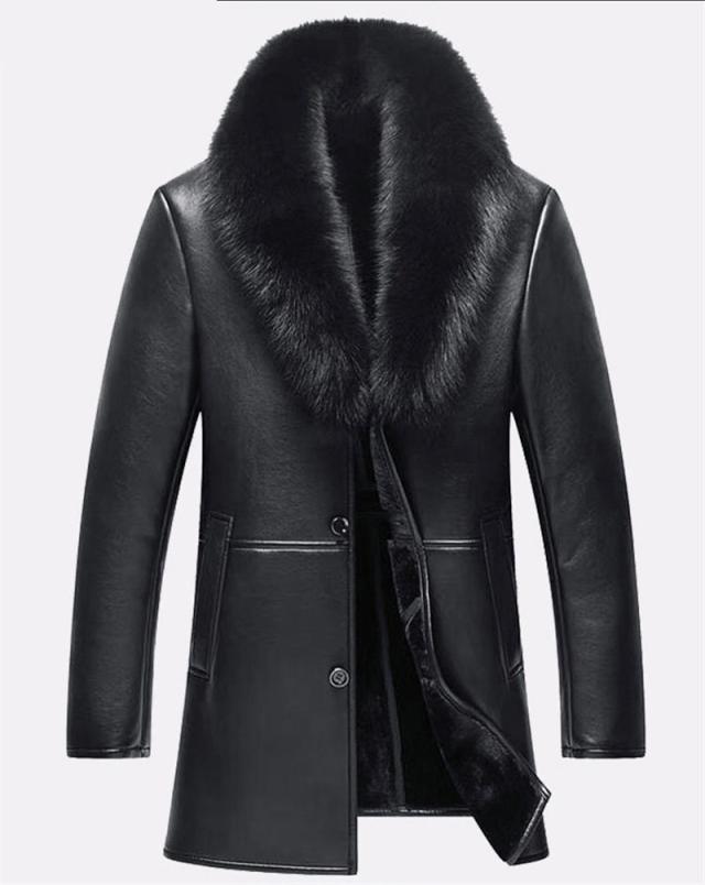 トレンチコート レザー ファー付き 革ジャン バイク 暖かい メンズ ロング丈 ビジネス 紳士服 冬物 大きいサイズ 秋冬 防寒 hx21nov29npdy08_2.jpg