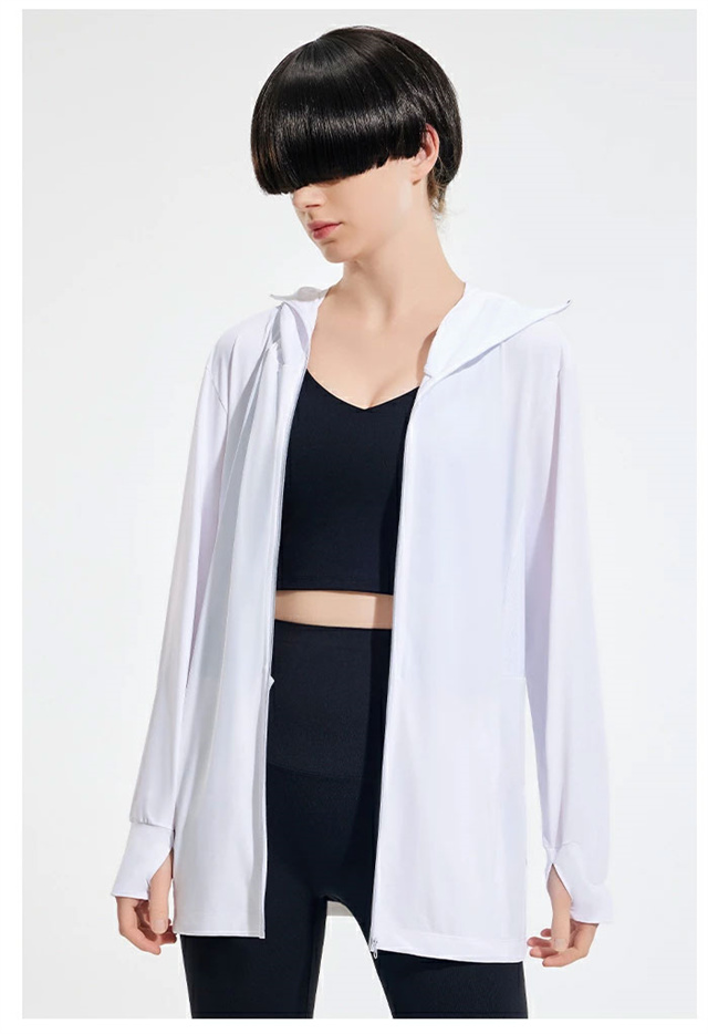 UV パーカー 冷感 -7℃ レディース 長袖 ラッシュガード UVカット アウター メッシュ 素材 通気口 指穴 つば 取り外し 顎紐 サンバイザー 日焼け防止 服 大きいサイズ トップス 体型カバー 薄手 吸湿 速乾 シャリ感 紫外線対策   M-4XL 男女兼用